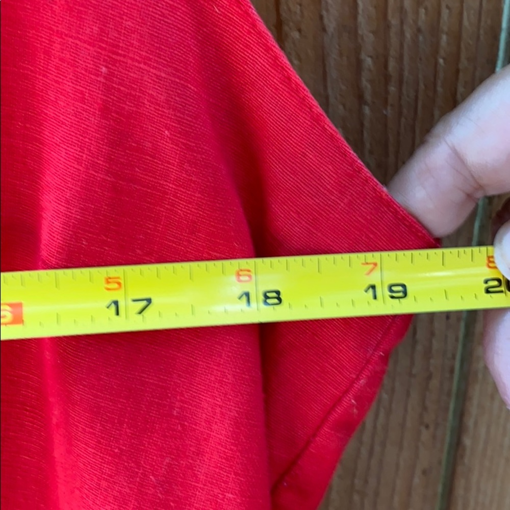 Beautiful Red Linen & Cotton Dress 14 - Picture 5 of 6